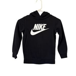 NIKE Kid's Hooded Sweatshirt Black Medium 5-6yrs.
